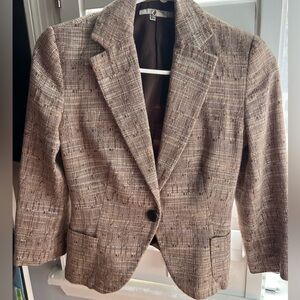 Zara summer tweed cropped fitted blazer perfect for (cold!) offices